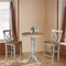 International Concepts Round 30 in Rd Pedestal Bar Ht Table, 2 X-Back Bar Ht Stools, Hickory/Stone, 30 in W, 30 in L, Wood K41-30RT-6B-S6133-2 - alternate 2